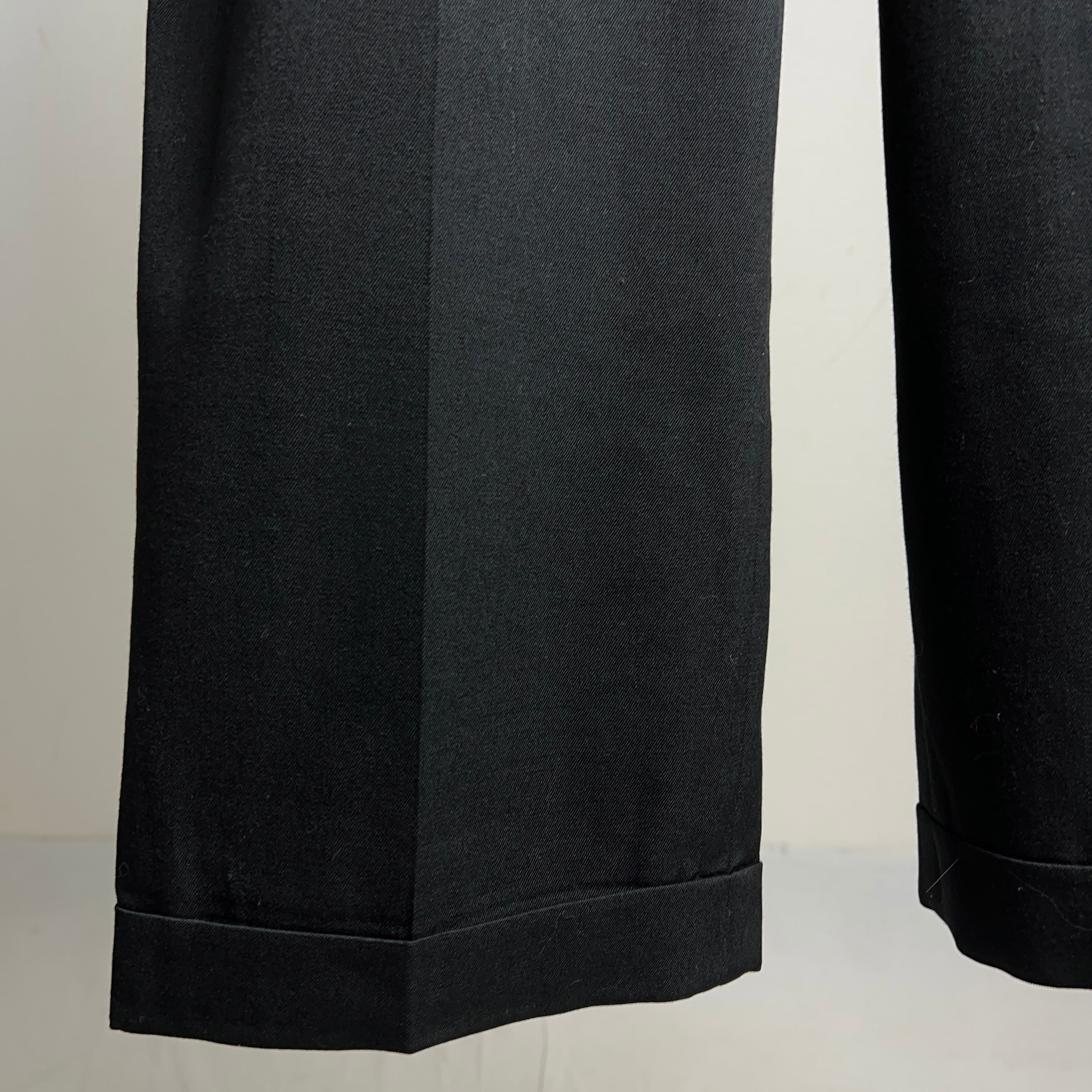 Wool Gabardine 2tuck Slacks Black SIZE 32 ウールギャバジン Wool Gabardine 2tuck Slacks Black SIZE 32 ウールギャバジン