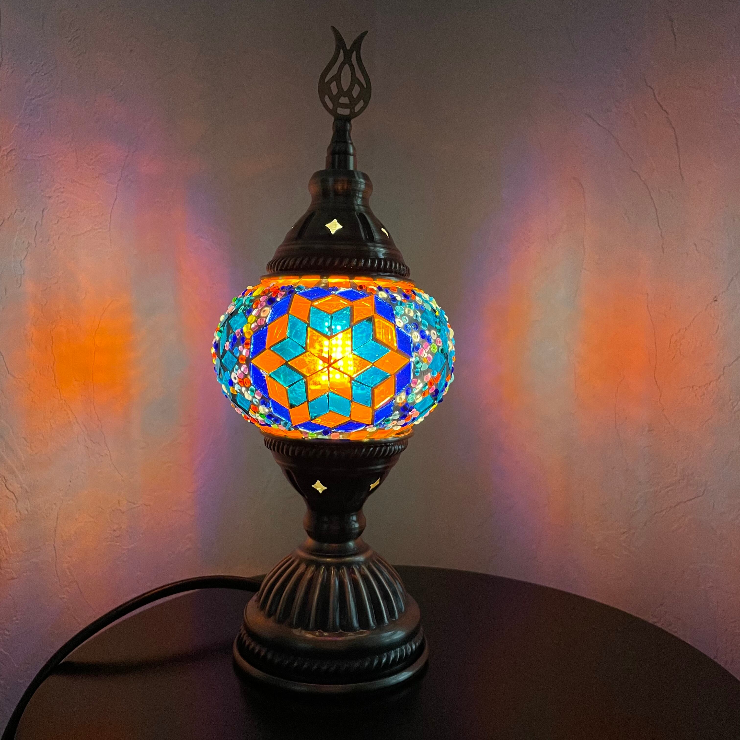 トルコランプM オレンジ×ブルー