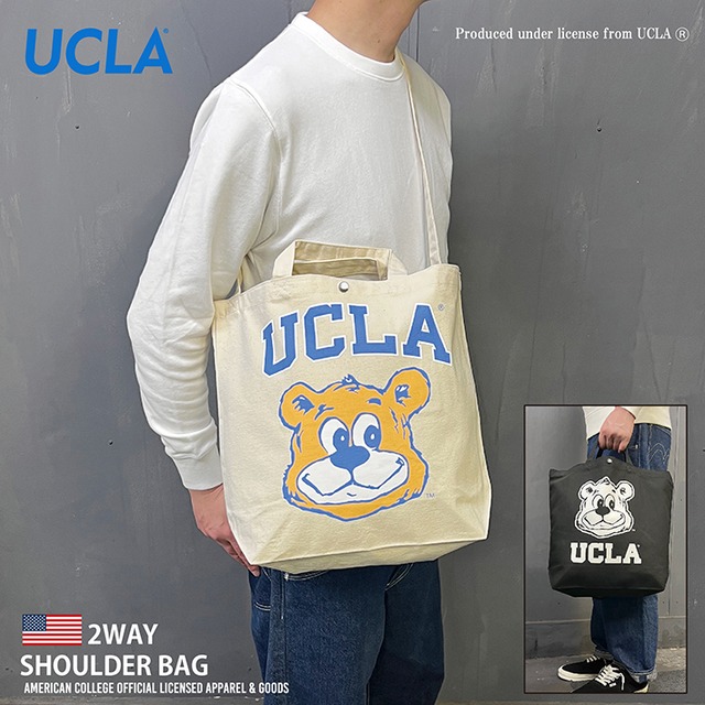 UCLA ユーシーエルエー 2WAY SHOULDER BAG ショルダーバッグ トートバッグ 肩掛け 2バッグ キャンバスバッグ メンズ レディース カレッジ ロゴ アメカジ スポーツ アイビー リーグ ブランド