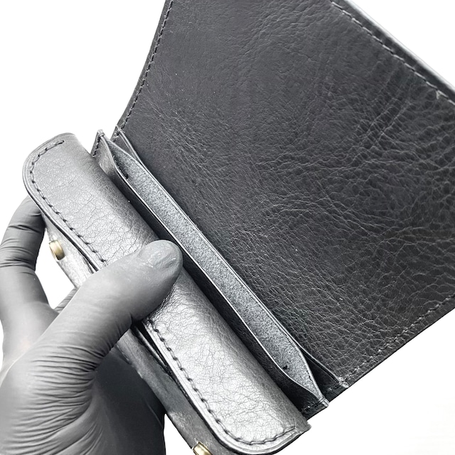 [BLACK INSIDE] ITALIAN CLASSIC WHITE WAX/トラッカーウォレット