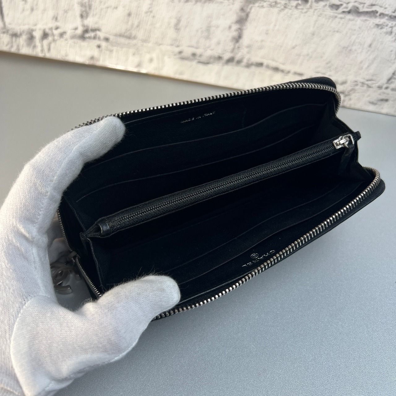 CHANEL シャネル ココマーク  レザー 長財布 ブラック A-9382