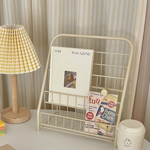 butter cream desk magazine rack 2colors / バター クリーム デスク マガジンラック デスクデコ 収納 韓国インテリア