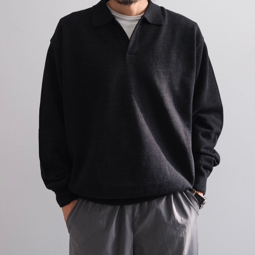 crepuscule”Co/Wo Moss Stitch Skipper Black” | Lapel online store