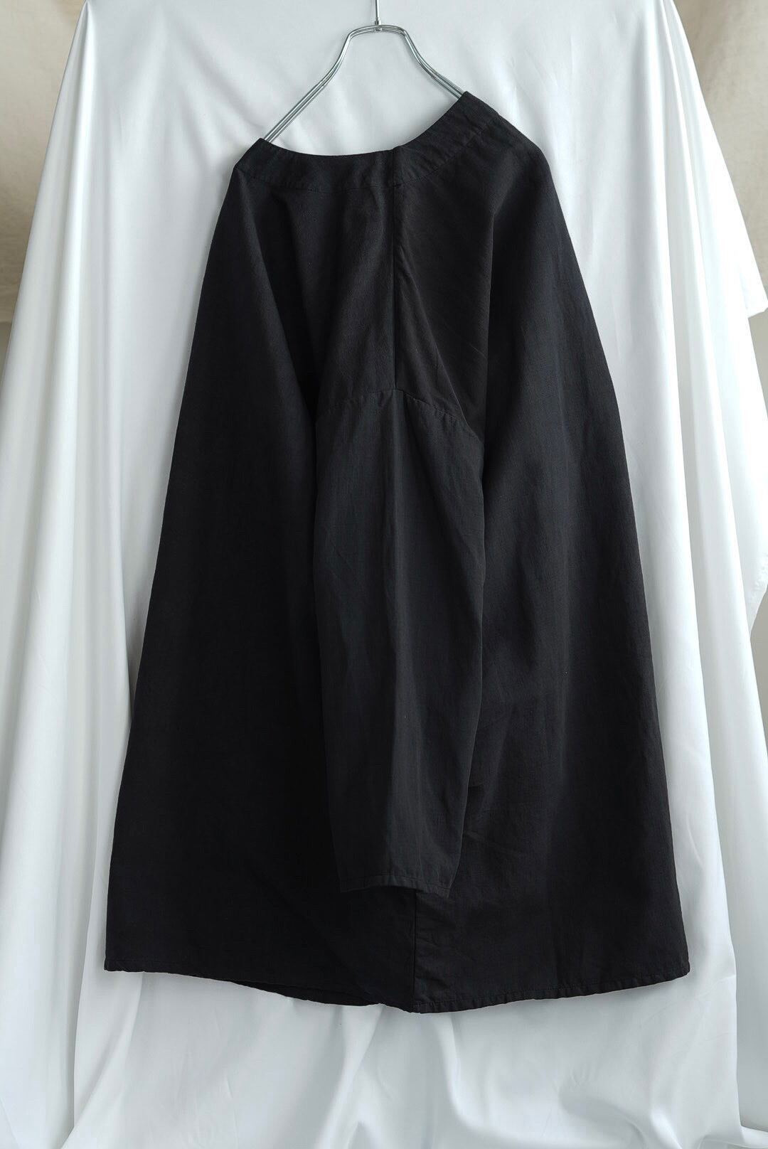 VINCENT JALBERT - VINTAGE FRENCH LINEN LONG T-SHIRT / BLACK | Brownie