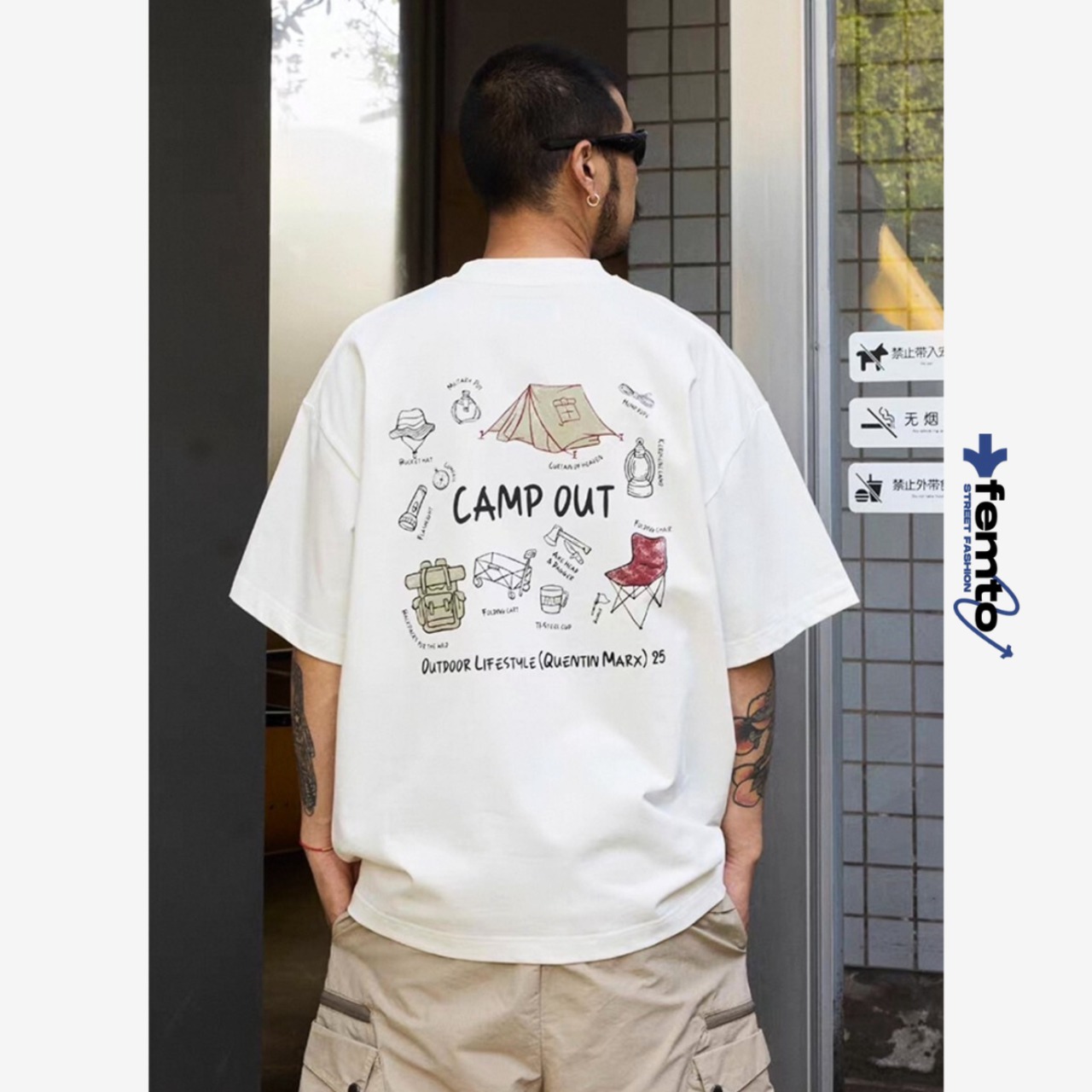 Camp out graphic tee 1013 - 1