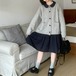 丸襟ティアードチェック柄ワンピ ・12540