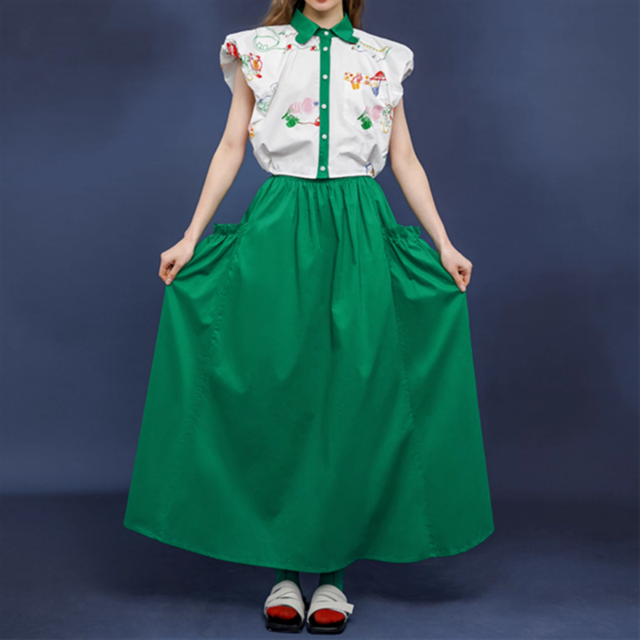 フリルポケットボリュームスカート　10887