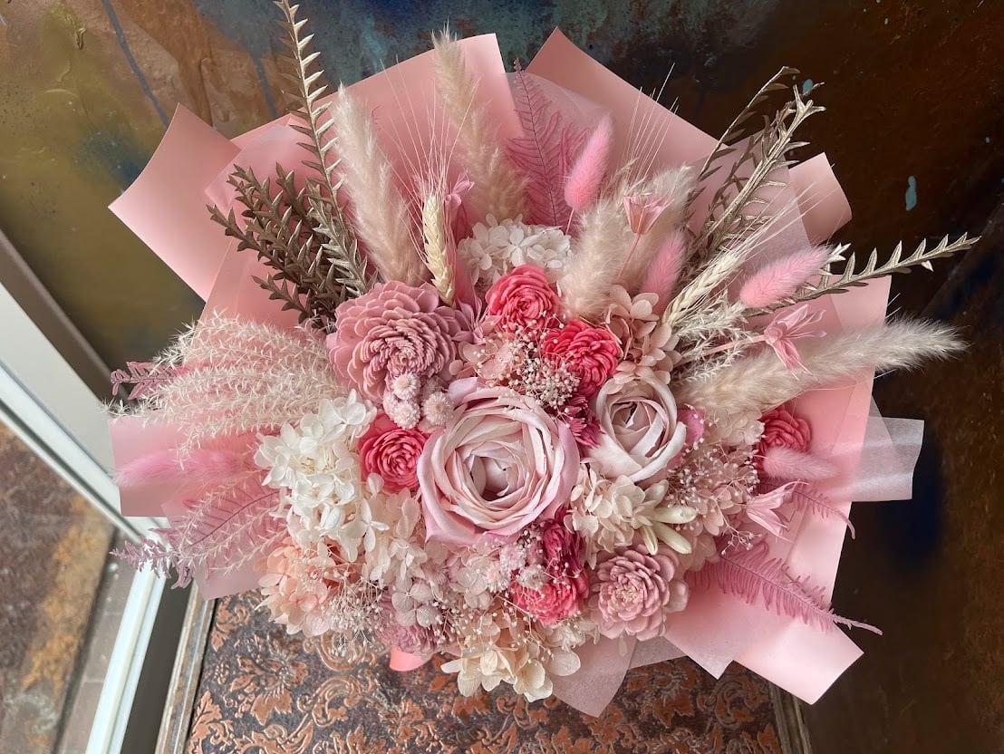 プリザーブドフラワー 花束 ギフト｜スタンディングブーケ（自立型