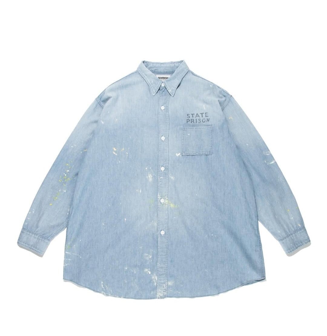 BOWWOW　STATE PRISON CHAMBRAY SHIRT Lサイズ BOWWOW STATE PRISON CHAMBRAY SHIRT | BOW & ARROW WEB STORE