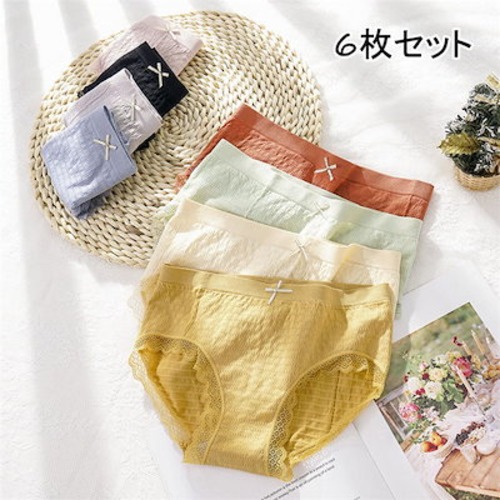 メガ割 6枚セット ショーツ AAA級抗菌 下着 レディース レース 女性用 腹を収める ストレッチ コットン フィット感 インナー ショーツ 大きいサイズ リブショーツ パンツ シンプル パンティ