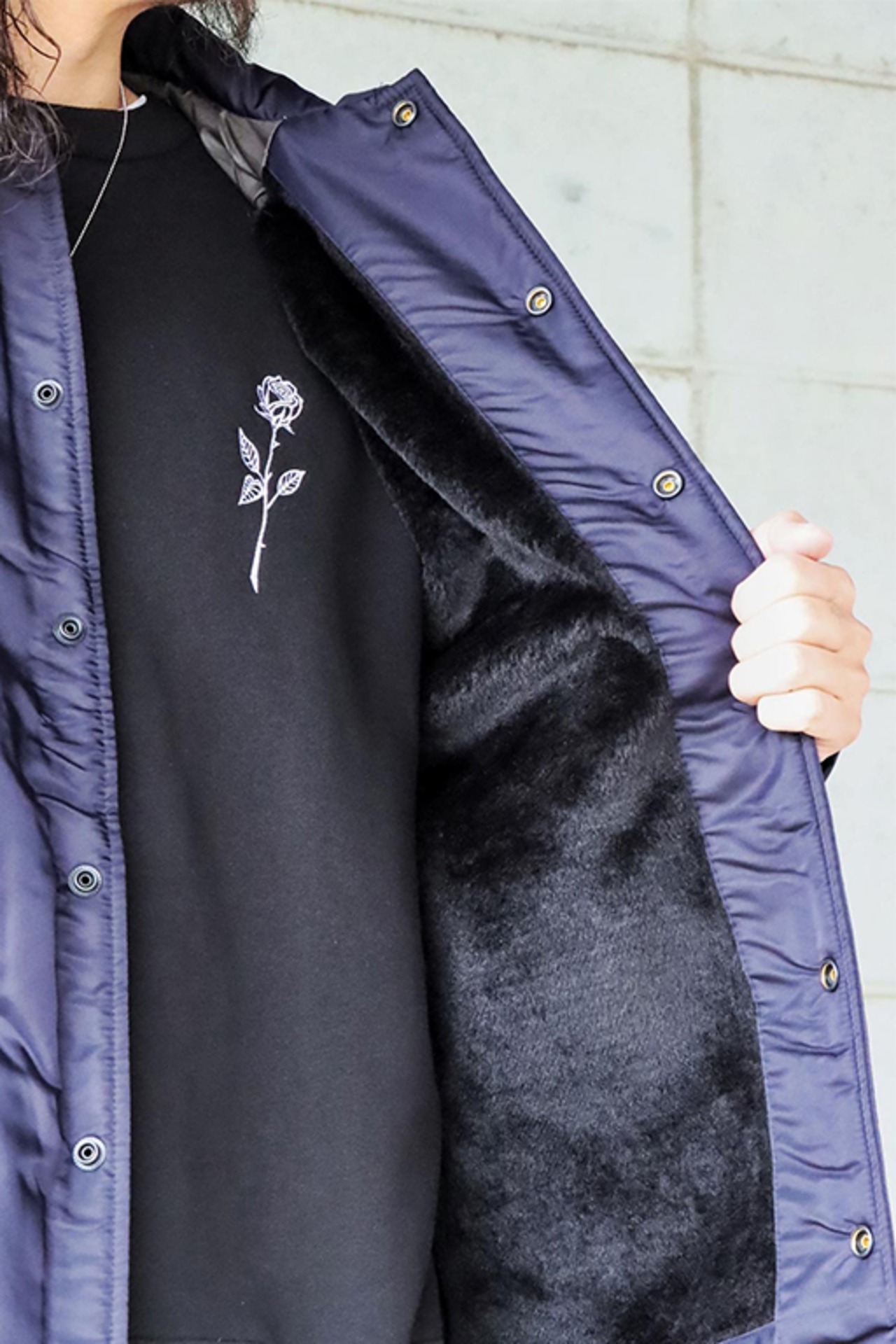 SLINK(スリンク) "BAT GIRL EXOTIC CLUB Boa Coach Jacket"(NVY)