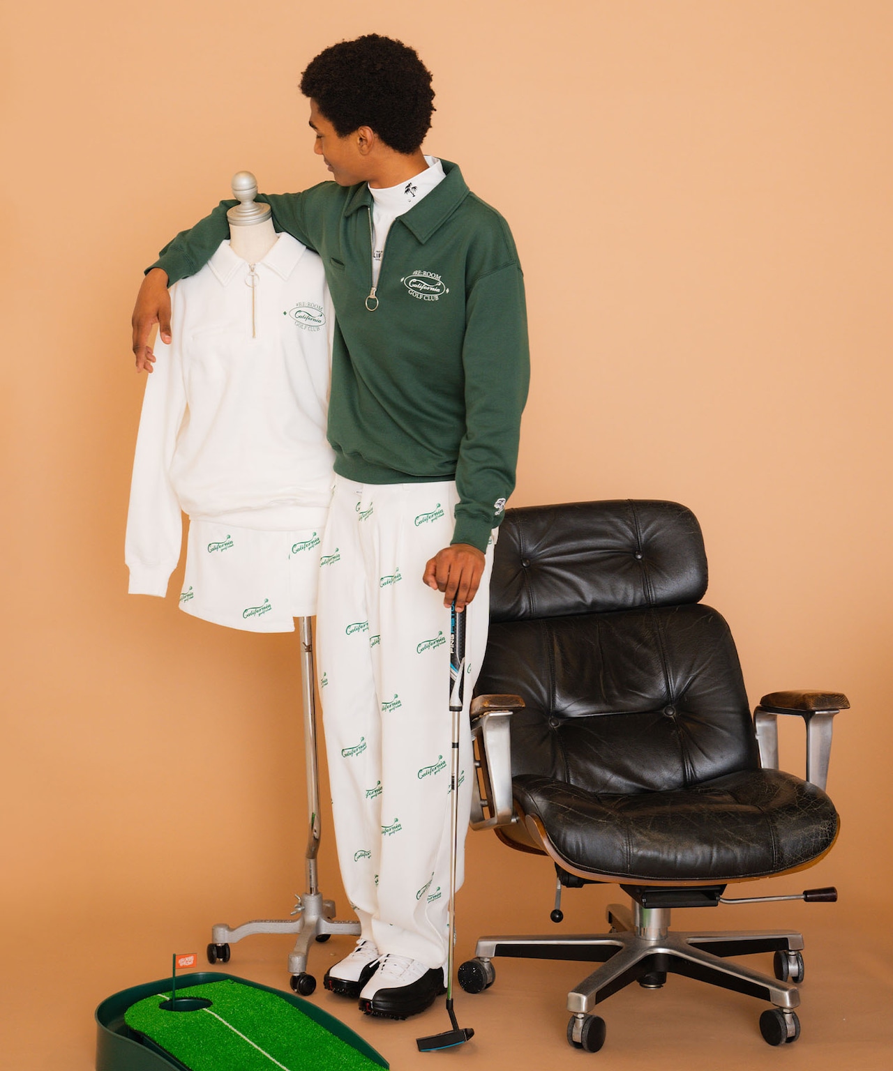 【RCGC】CGC LOGO PATTERN STRETCH WIDE TUCK PANTS［RGP008］