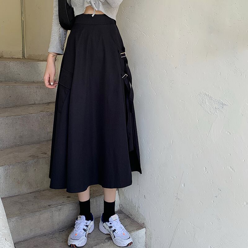 アシンメトリー スカート スプリットスカート 韓国ファッション