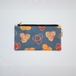 Ashi｜亜紙 Flat Pouch M＊Blue Romduol Flower 花柄 紙ポーチ バナナ ハンドメイド