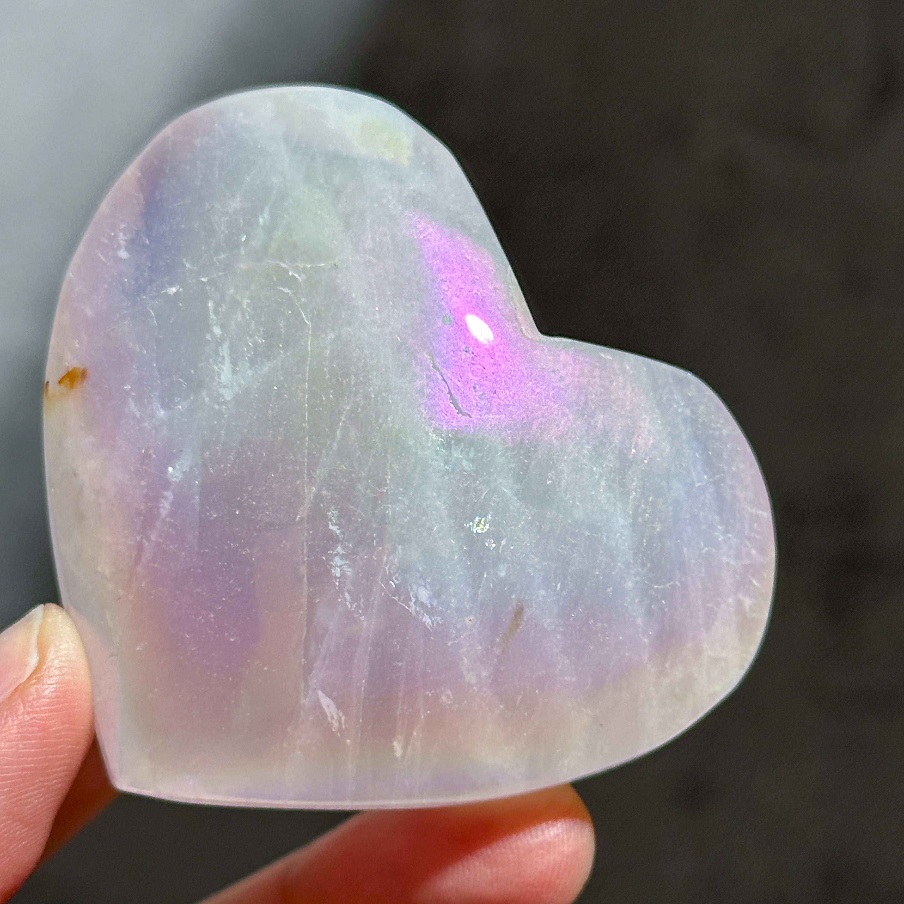 ♡エンジェルオーラローズクォーツ ハート32♡ Angel Aura Rose Quartz