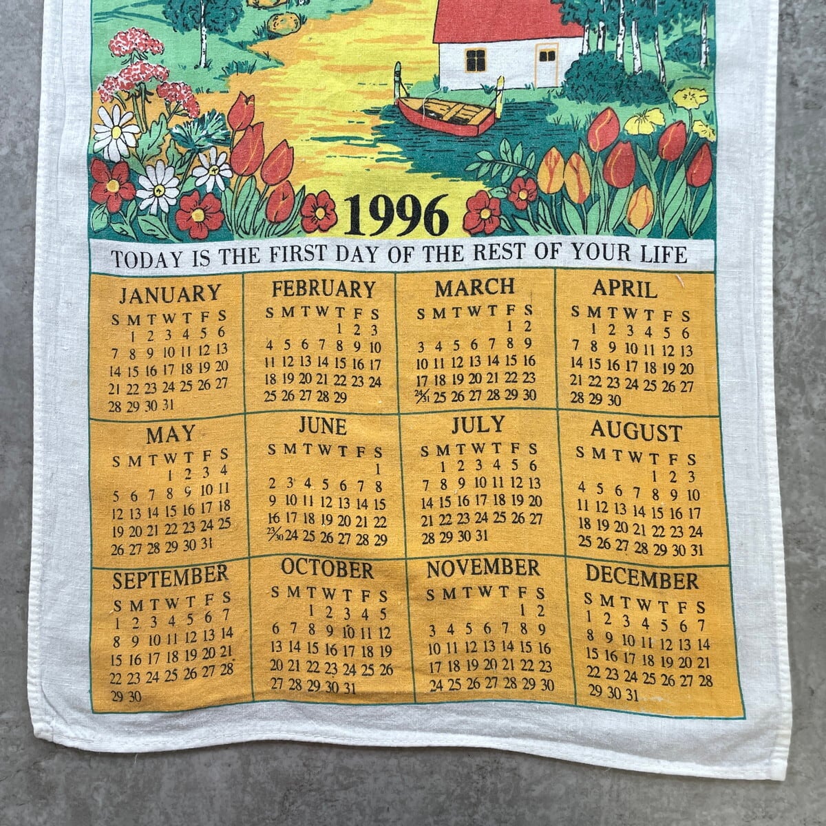 90年代 サンセット 風景画 カレンダー タペストリー ファブリック