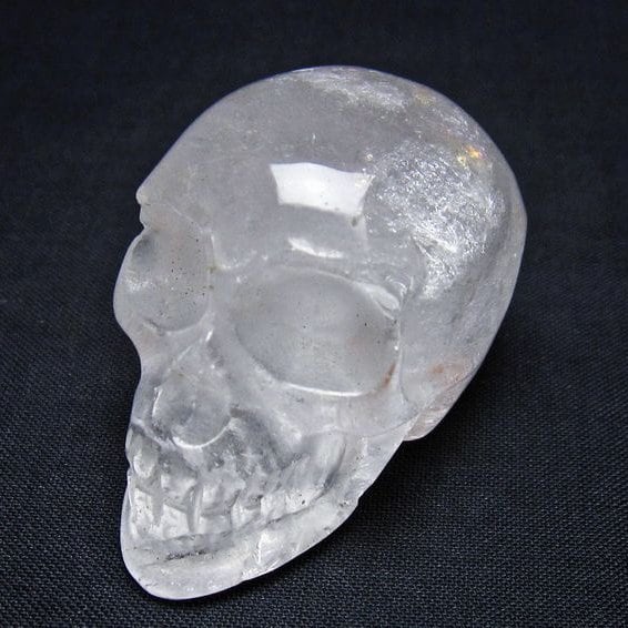 水晶 ドクロ スカル 置物 一点物 虹入り 145-1842 | 天然石