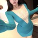 3色／チェーンデザインVネックワンピ ・13741