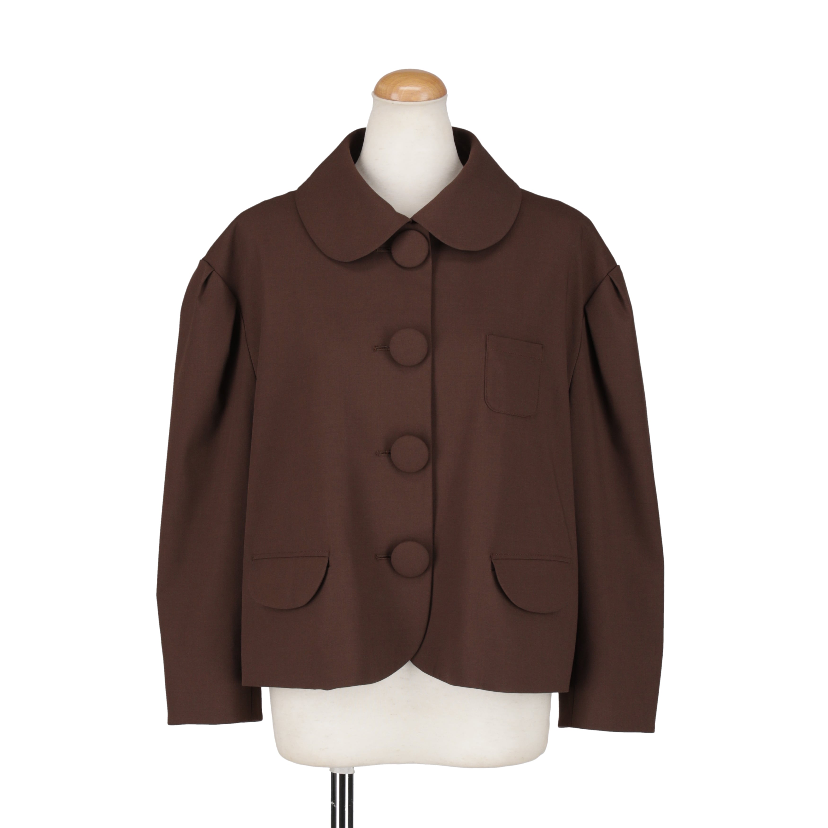 丸襟ジャケット　BROWN