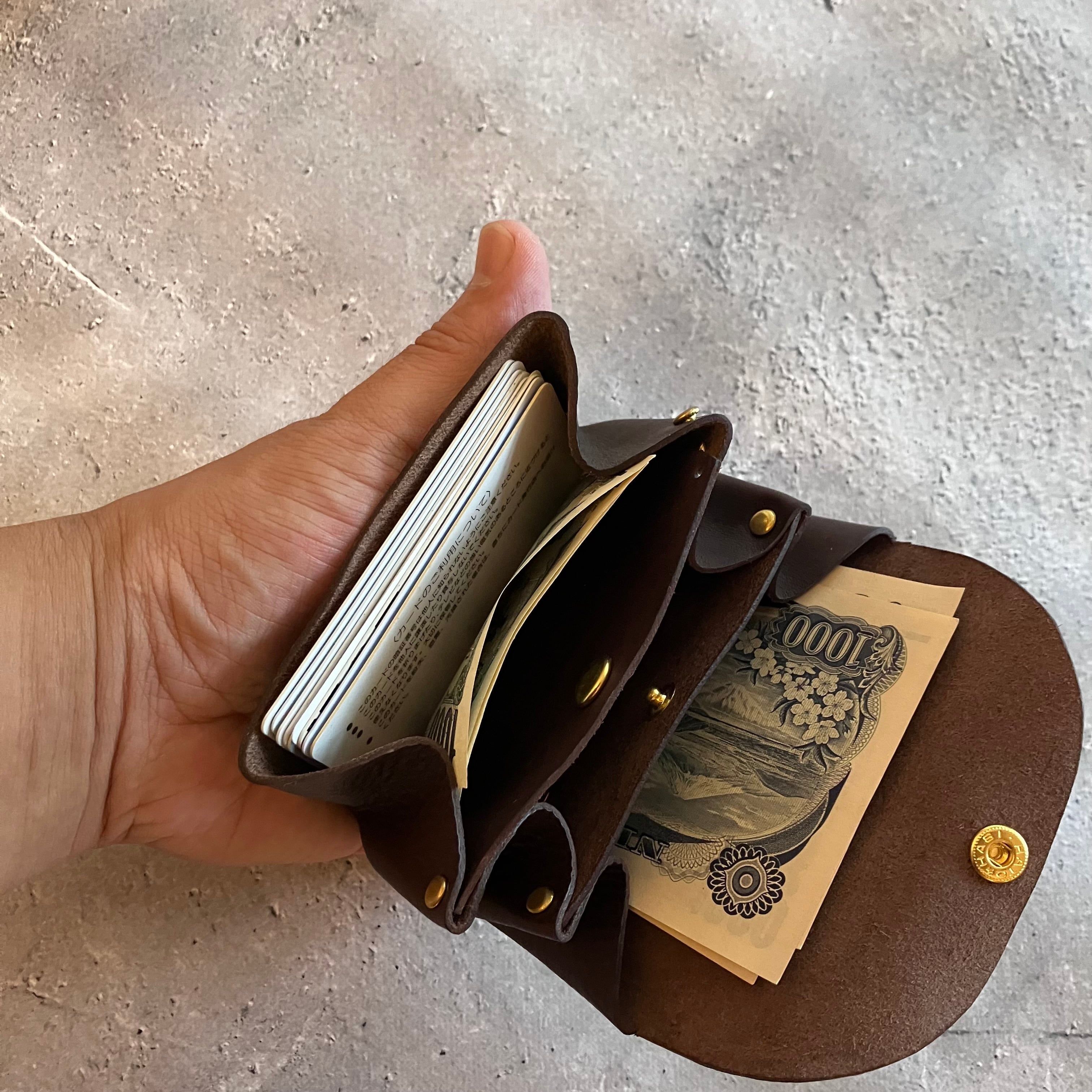 MINI WALLET】ミニ財布 ミネルバボックス ダークブラウン | 革財布・革