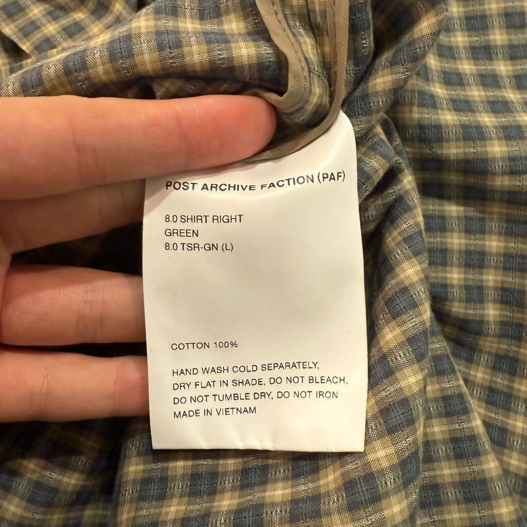 POST ARCHIVE FACTION ポストアーカイブファクション 25SS 8.0 SHIRT