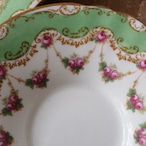 Royal Doulton|ロイヤルドルトン グリーン&ローズガーランド トリオ 英国アンティーク thumbnail 13