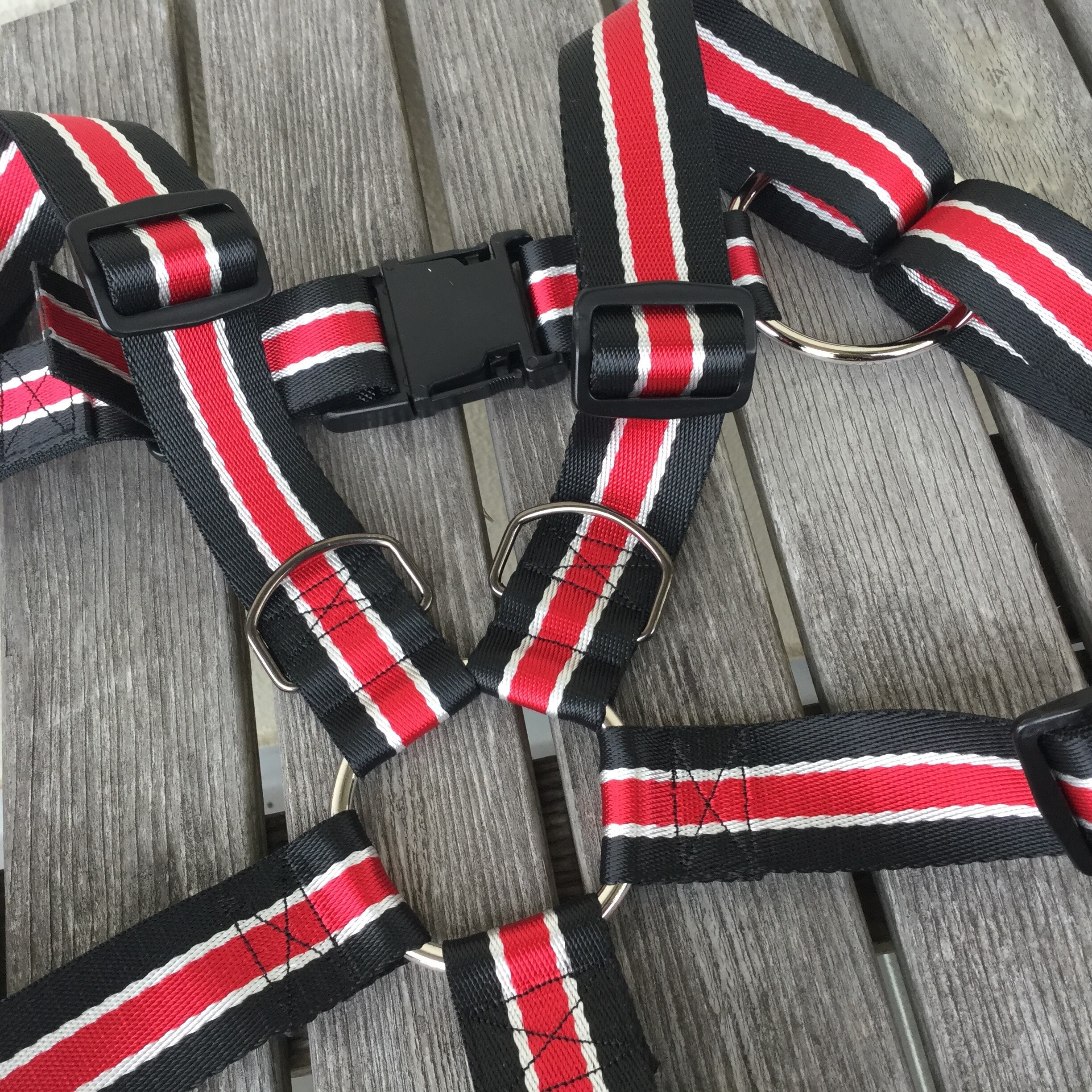 フルハーネス 黒赤銀 38mm幅
