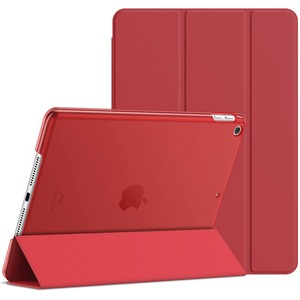 【努力特価】JETech iPad 9.7インチ (2018/2017，第6/5世代用) ケース PUレザー 三つ折スタンド オートスリープ機能 (レッド)