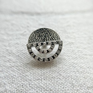 シルバー ハーフラインストーン 18mm