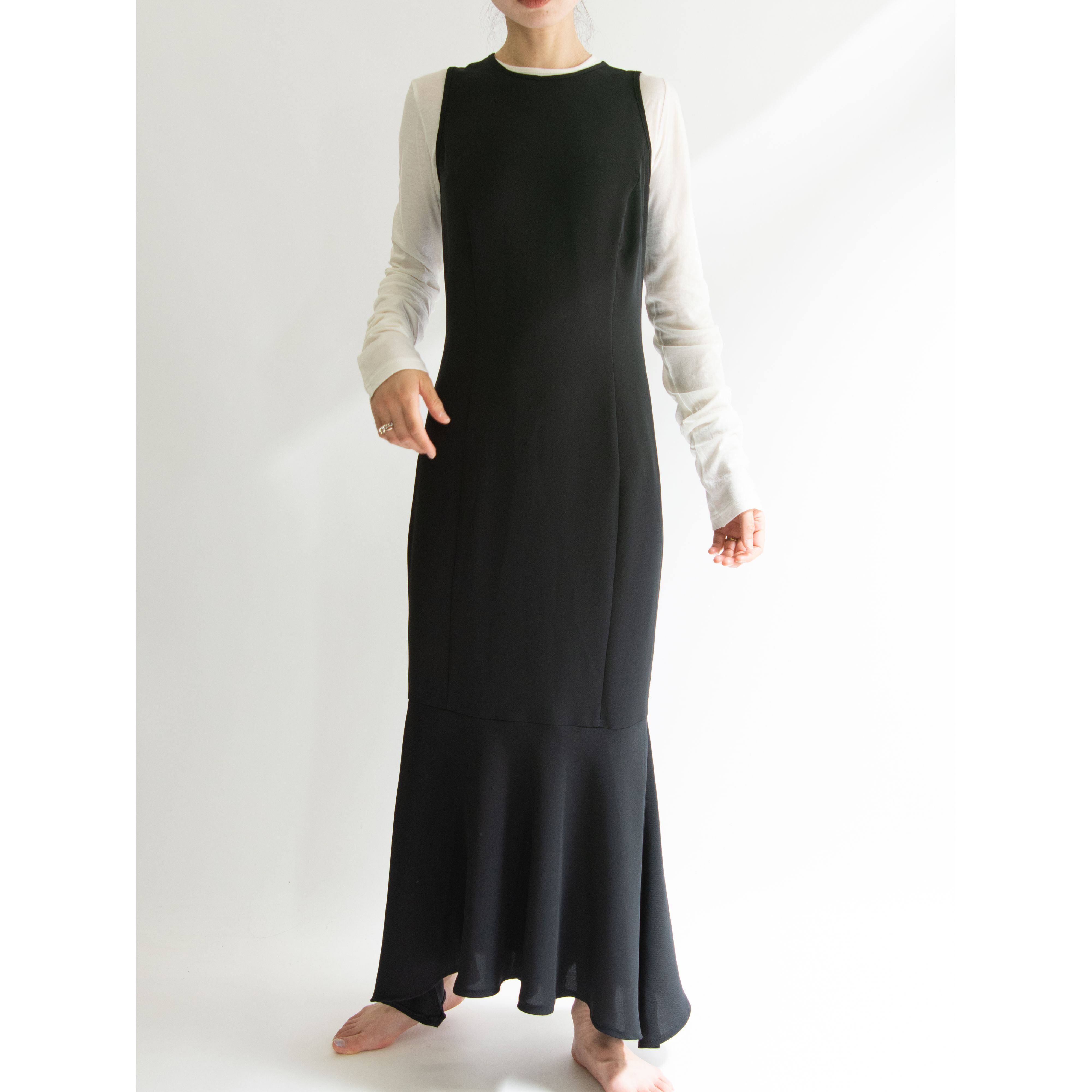 【mantani donna】Made in Italy Polyester-Viscose Sleeveless Dress（イタリア製  ポリエステルヴィスコース ノースリーブドレス ワンピース） | MASCOT/E powered by BASE