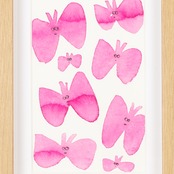 < ナガシまモモ > 原画作品(額付き)「CHO CHO」