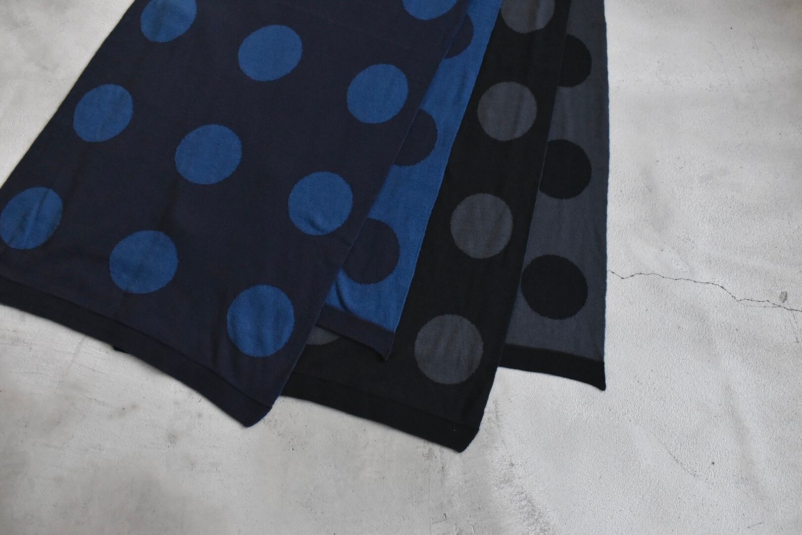 ROTOTO | PORTHOLE DOT COTTON SHAWL MUFFLER ドット 水玉 ショール
