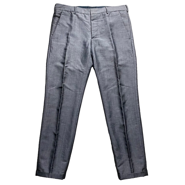 PRADA shinny gray slim slacks