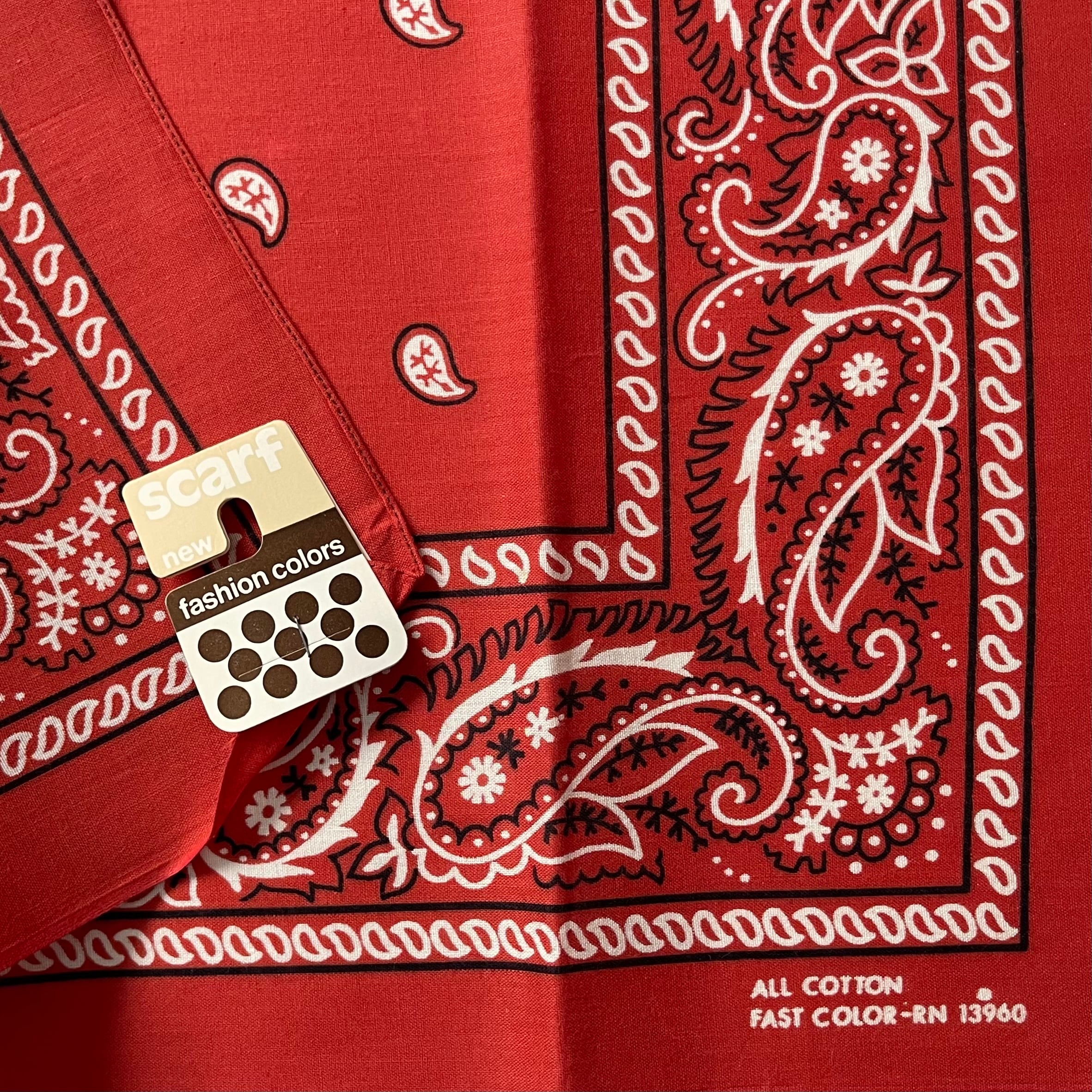 【Deadstock】70s RN13960 Paris paisley ヴィンテージ バンダナ