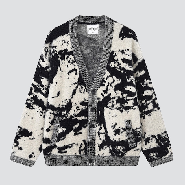 Ink brushed cardigan A00273