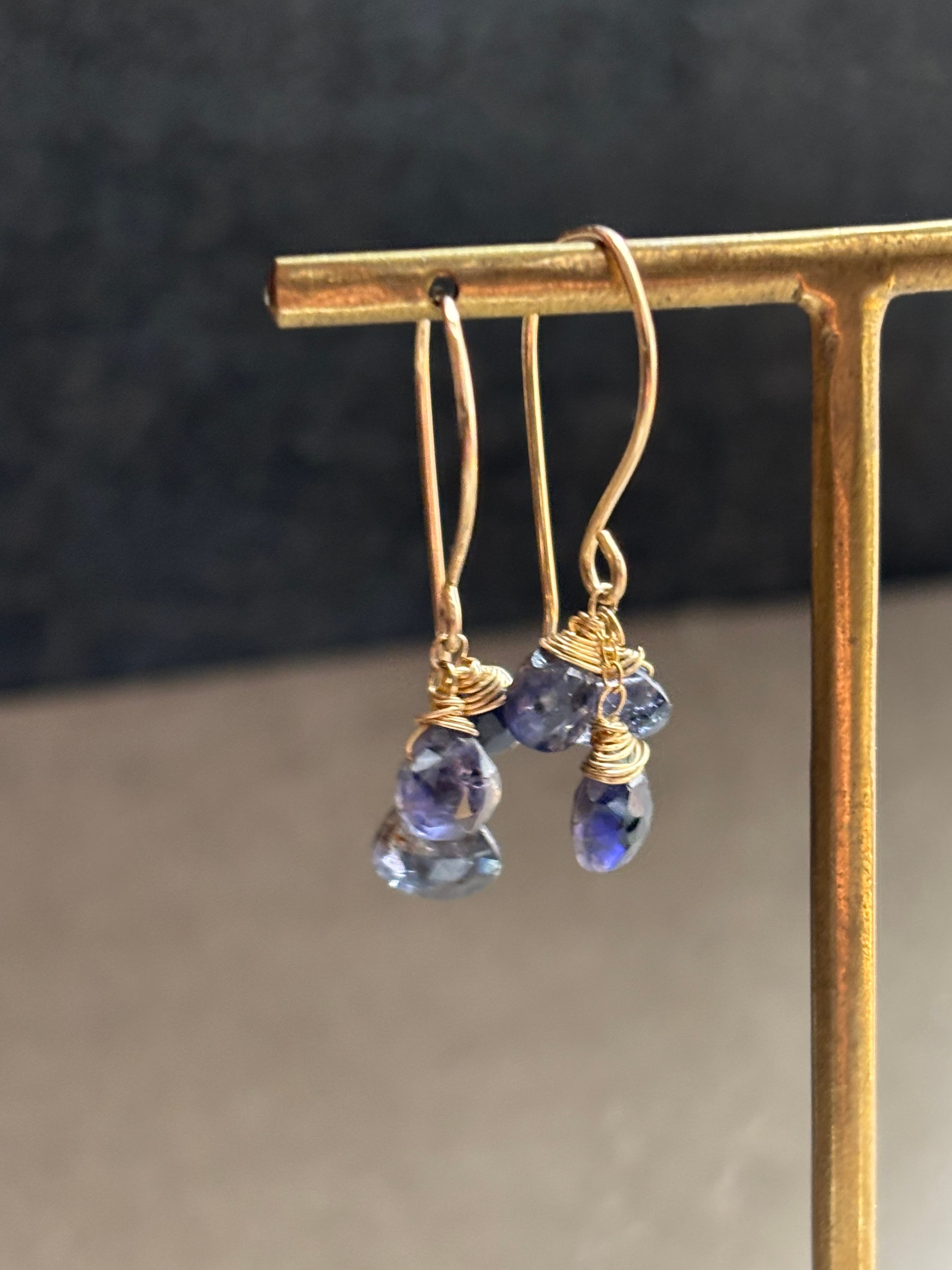 14kgf》アイオライトのピアス | mellow PLU