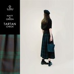 永遠の定番 紺 緑 タータンチェック ロングスカート ブラックウォッチ ●LYDIE●
