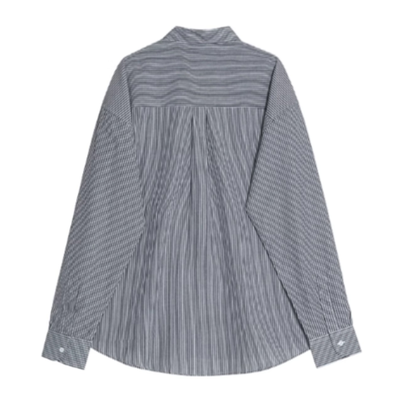 ブラックストライプカジュアルシャツ　0827