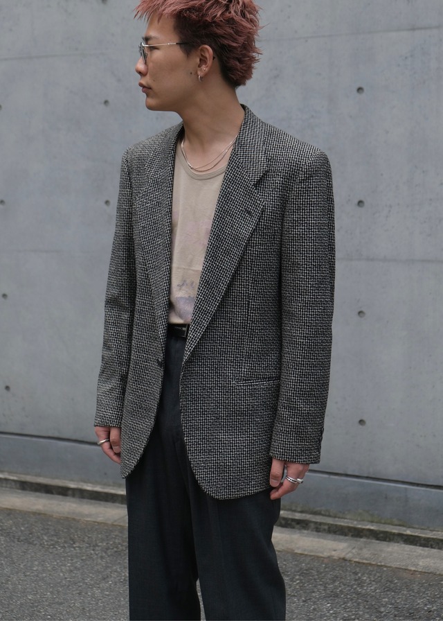 80's MANI by GIORGIO ARMANI tweed tailored jacket