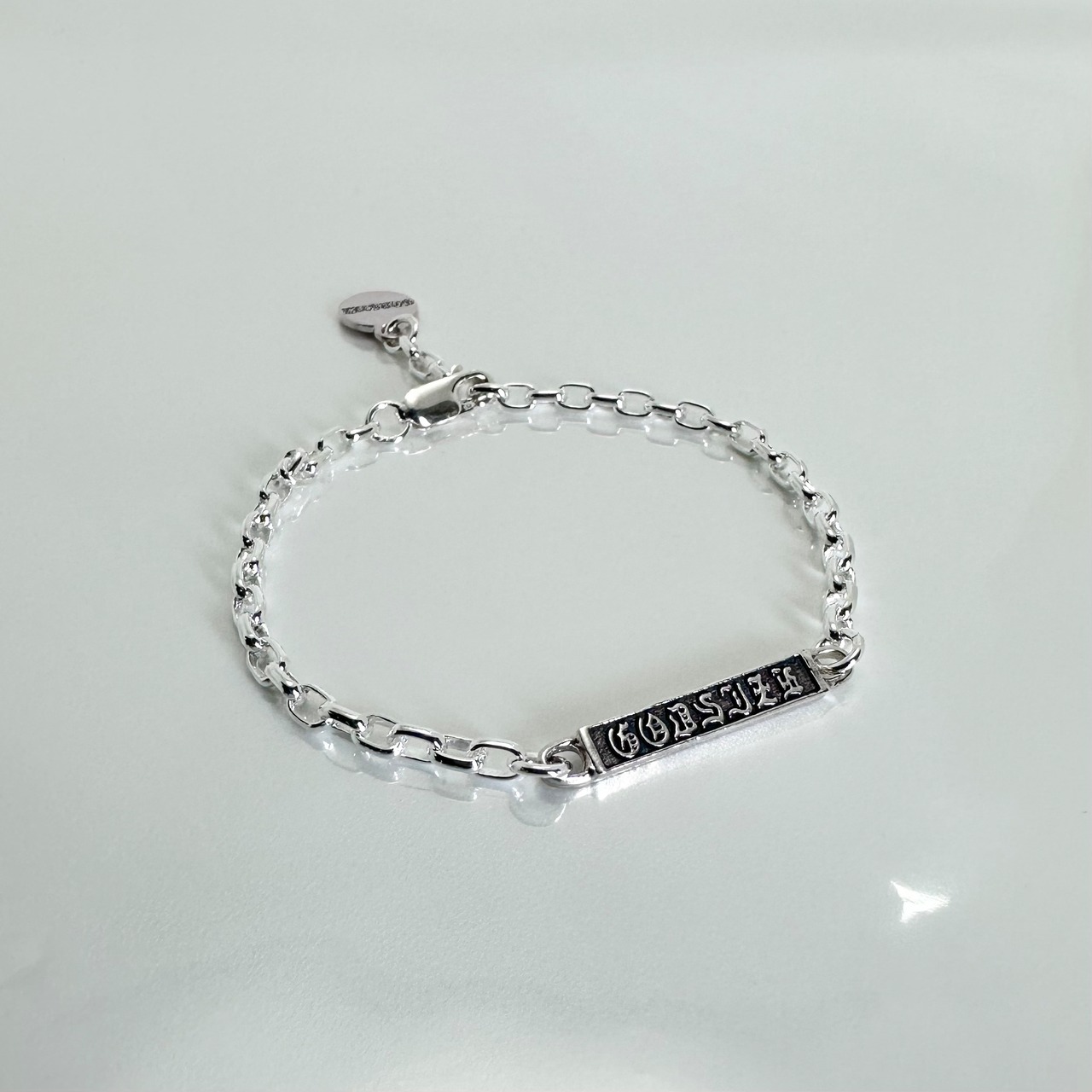 GODSIZE® I.D. TAG with #2 CHAIN BRACELET with CIRCLE / ゴッドサイズ® I.D.タグ#2チェーンブレスレットウィズサークル