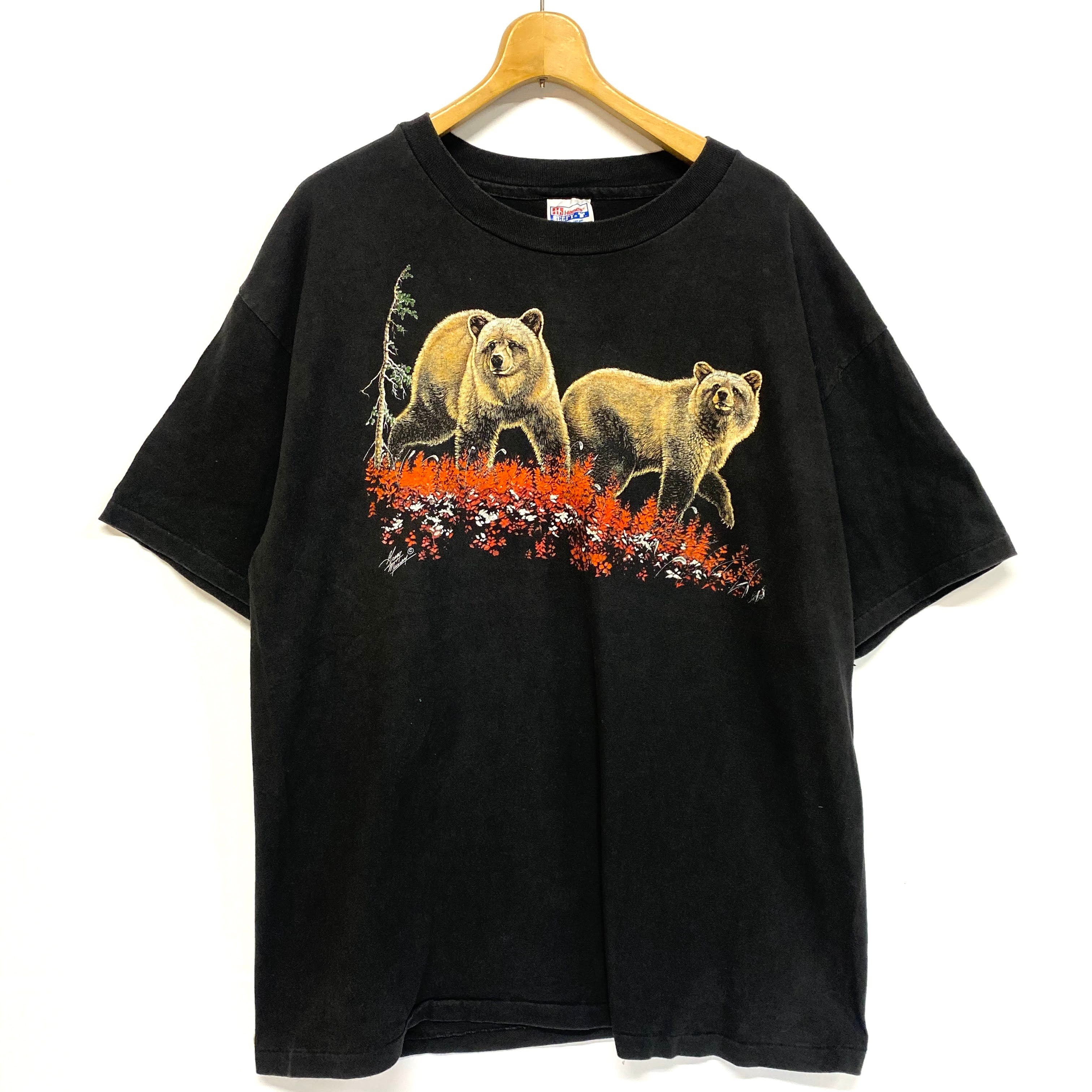 90年代 USA製 Hanes ヘインズ 熊柄 ベアー アニマルTシャツ　XL【Tシャツ】 | cave 古着屋【公式】古着通販サイト powered  by BASE