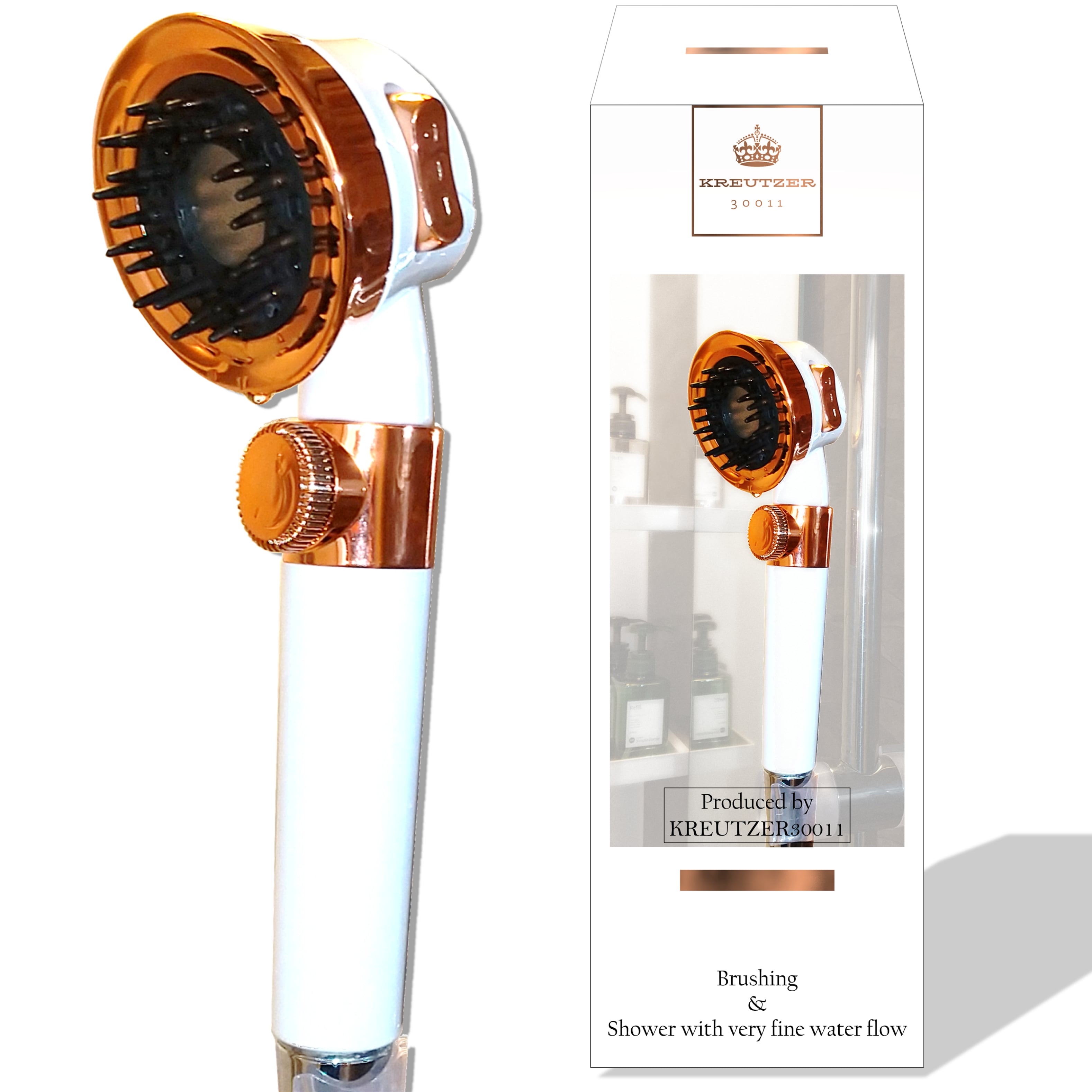 KREUTZER30011] シャワーヘッド シャンプーブラシ