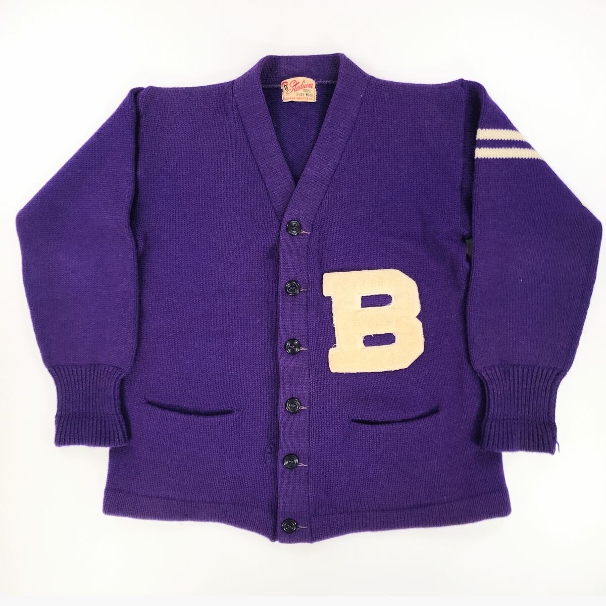 STADIUM SHAKER SWEATER CO. 50〜 60年代 レタード カーディガン