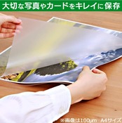 アイリスオーヤマ ラミネートフィルム 100μm 名刺 サイズ 100枚入 LZ-NC100