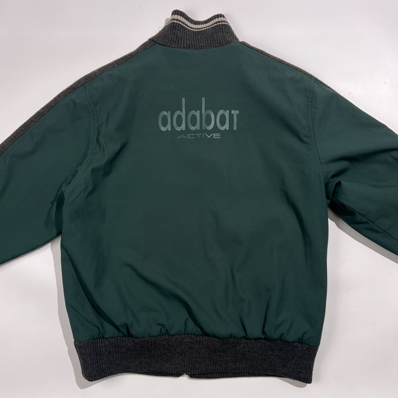 adabat アダバット 中綿 切替ニット ブルゾン  トラックジャケット 3/グリーン系 メンズ ゴルフ