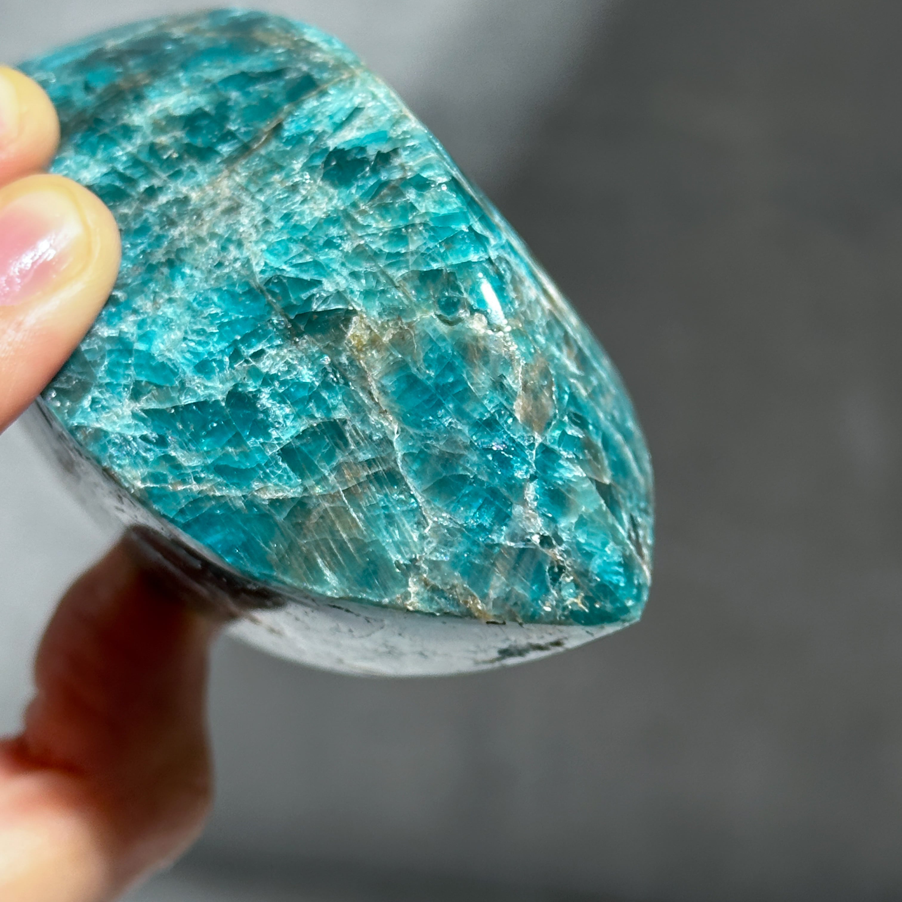 ブルーアパタイト フレイム型22◇ Blue Apatite ◇ 天然石・鉱物