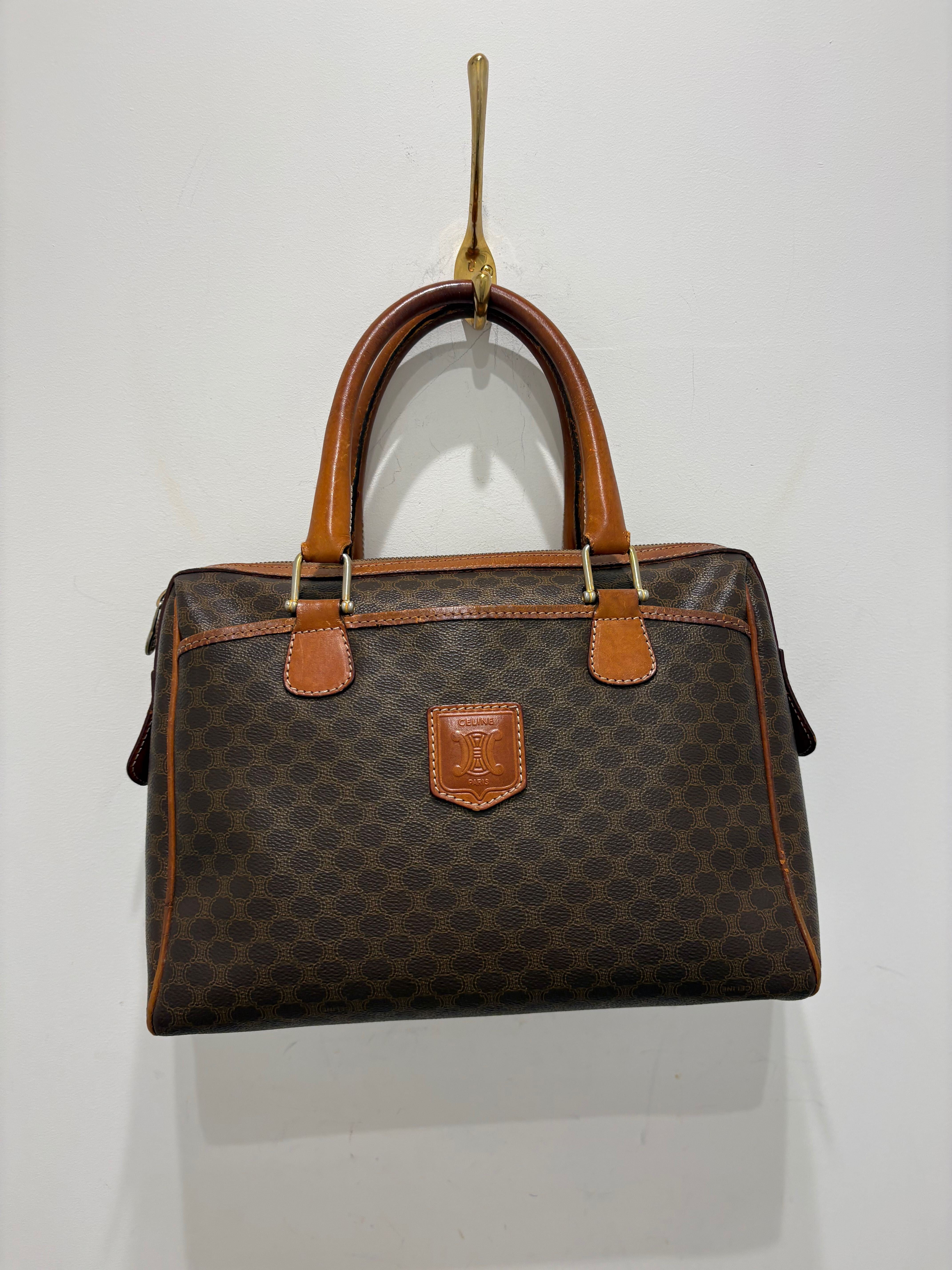 バッグ Vintage Celine Macadam Mini Boston Bag CELINE / vintage macadam mini boston bag. | AURA JAPON