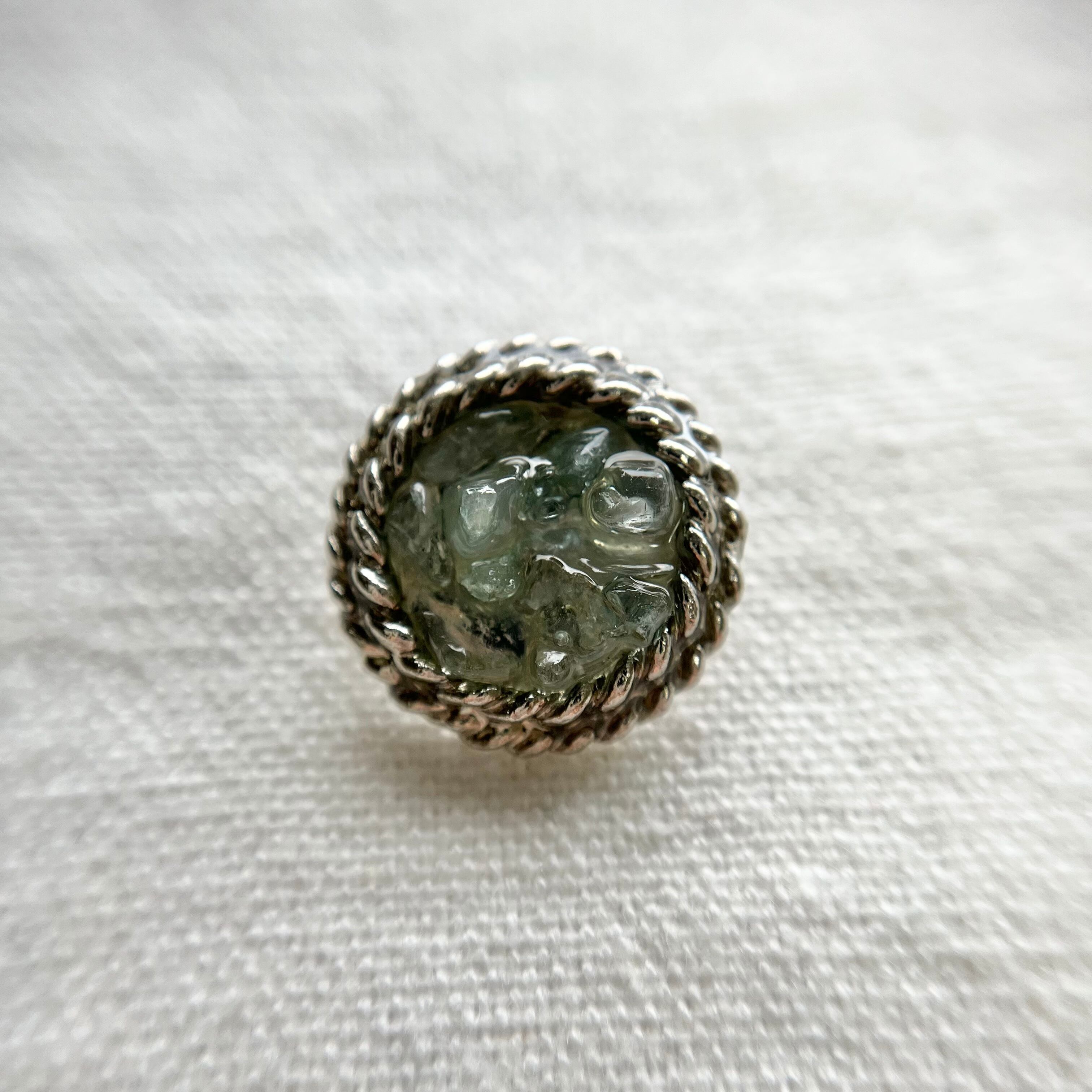 シルバーチェーン×グリーン系クラッシュアイス 18㎜