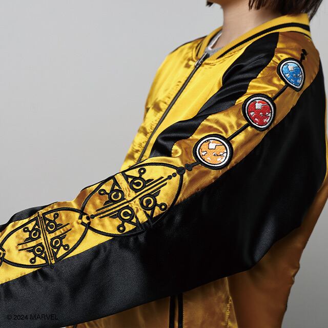 キャラジャン】 MARVEL マーベル サノス マッドタイタン スカジャン（L