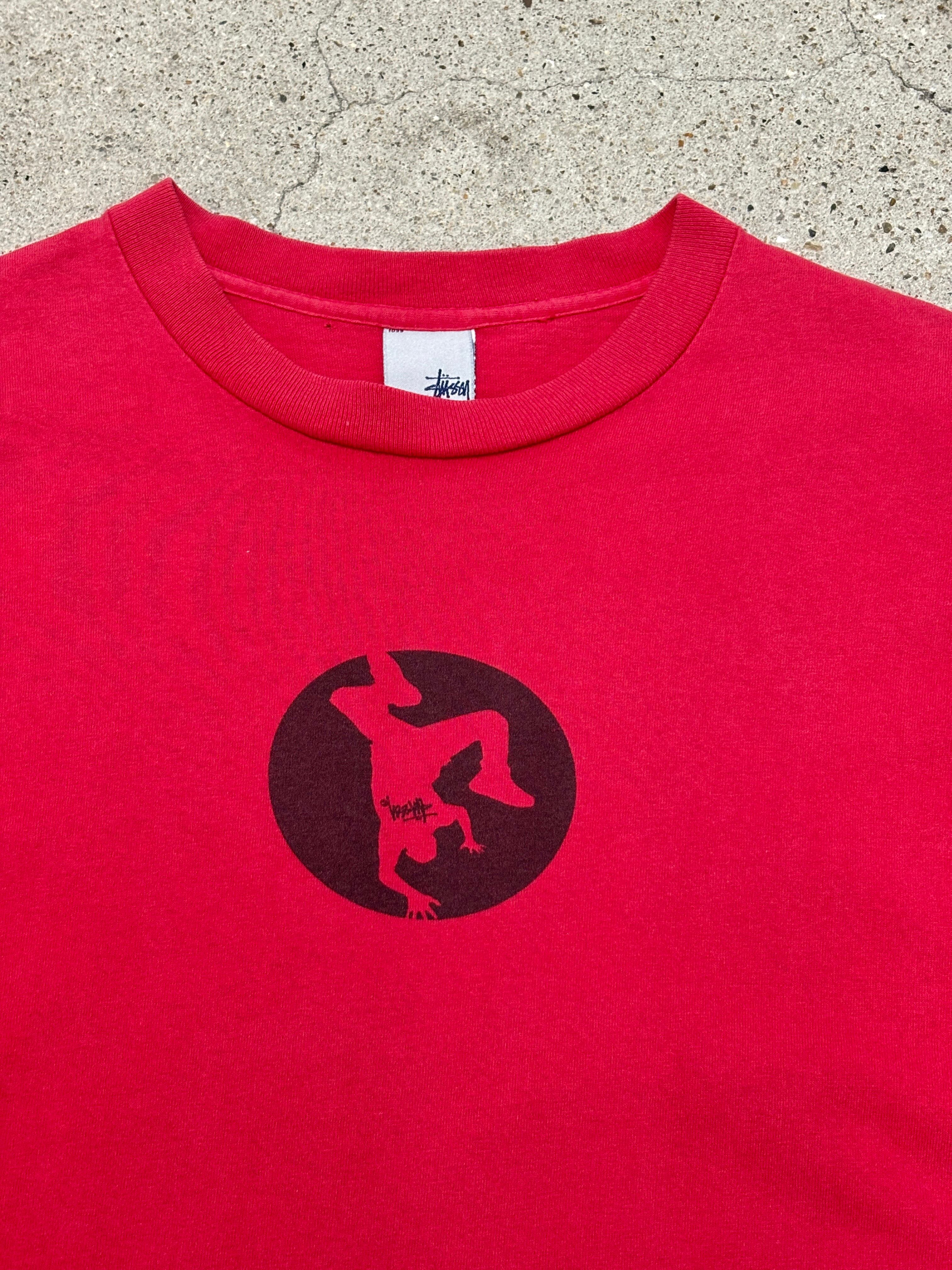 00s OLD STUSSY/Breaking print Tee/USA製/銀タグ/L/ブレイキン
